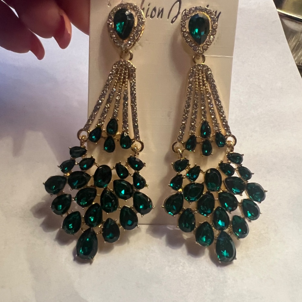 Gem Statement Earrings - image 8